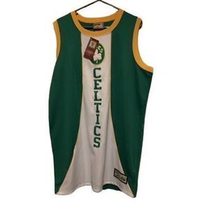 Boston Celtics Size Large Majestic Hardwood Classics Warmup Jersey *New*